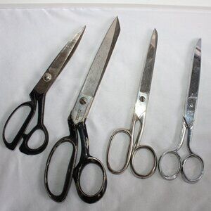 Vintage Lot Of 4 Scissors J.A.Henckels, Wilbert, Italy #70, Unbranded